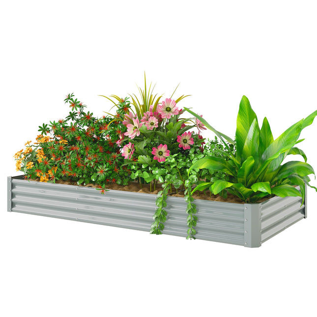 Garden bed in steel - Rust-resistant, 240x120x30 cm