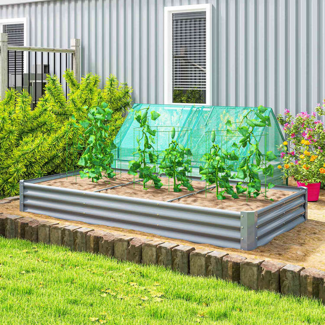 Garden bed in steel - Rust-resistant, 240x120x30 cm