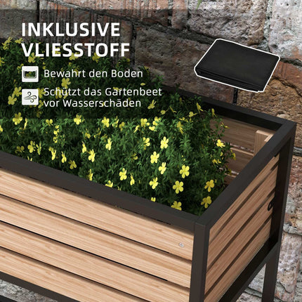 Garden raised bed with shelf, 2-level 83x39x100 cm