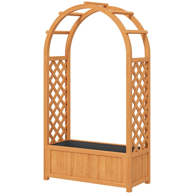 Garden pot with trellis for climbing plants