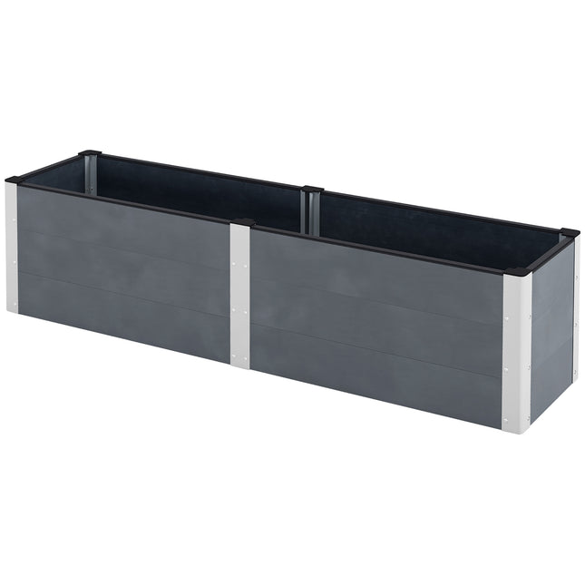 Raised garden bed 200x50x56cm for vegetables & herbs