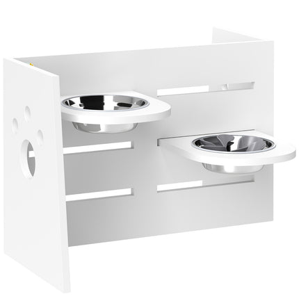 Adjustable raised dog bowl, 3 heights and anti-slip mat