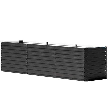 Verhoogd bloembed, weerbestendig, plantenbed, koudframe, tuinbed, plantenpot, plantenbak van gegalvaniseerd staal, bloembak voor terras en tuin, 240 x 60 x 60 cm