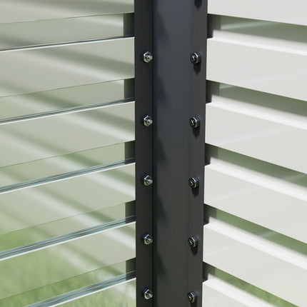 Verhoogd bloembed, weerbestendig, plantenbed, koudframe, tuinbed, plantenpot, plantenbak van gegalvaniseerd staal, bloembak voor terras en tuin, 240 x 60 x 60 cm