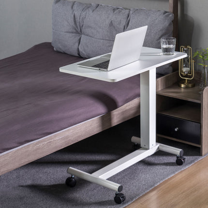 Raised/lowered bed/coffee table with gas spring White