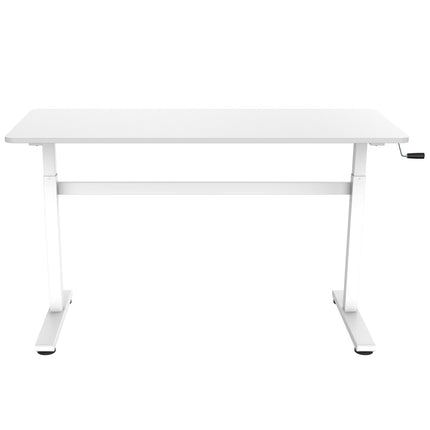 Raised/lowered desk Manual 140x60cm White