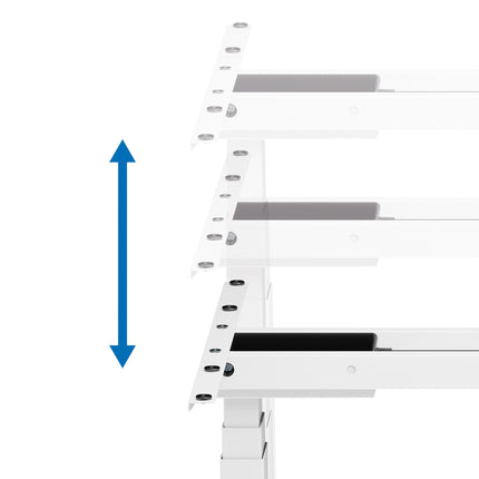 Raised/lowered desk frame Motorized White