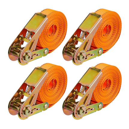 Ratchet Straps Set, 4-Pack, Polyester, Load Securing