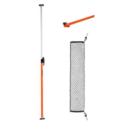 Ratcheting Cargo Bar 40-73 in, Steel, Net Divider