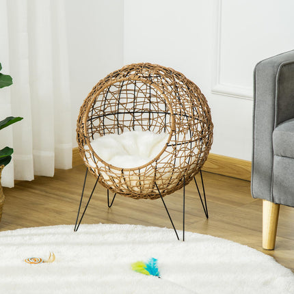 Rat size cave with pillow - Elevated pet bed Ø45x57 cm