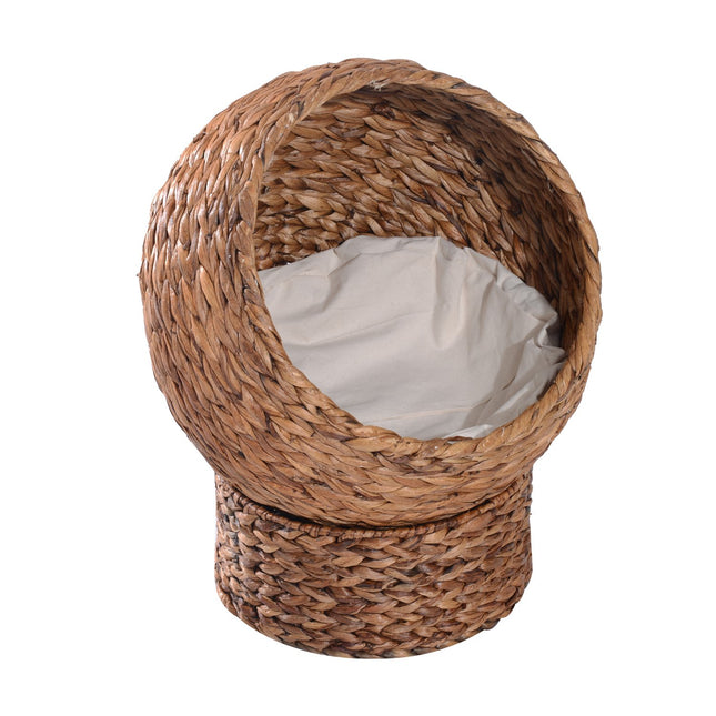 Rattan Cat Bed with Cushion - Comfortable and stylish design