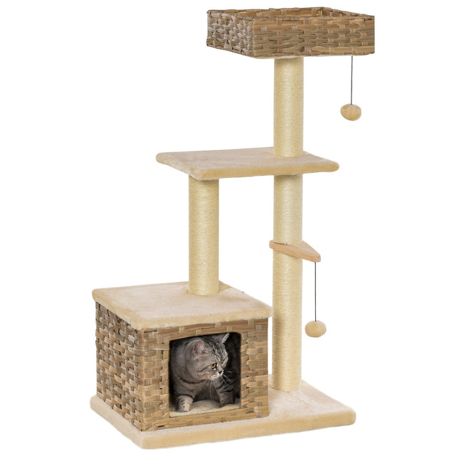 Root tree: Scratching post, cave and toy, 108 cm
