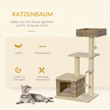 Root tree: Scratching post, cave and toy, 108 cm