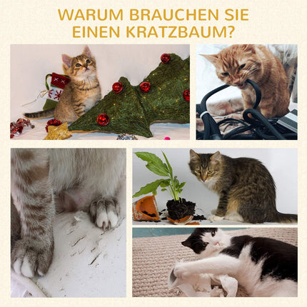 Root tree: Scratching post, cave and toy, 108 cm
