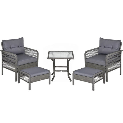 Rattan garden furniture for 4 with sofa and table