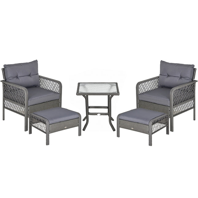 Rattan garden furniture for 4 with sofa and table