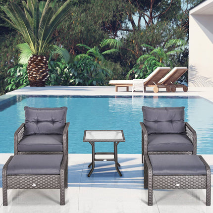 Rattan garden furniture for 4 with sofa and table