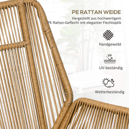 Adjustable Rattan Relax Chair with cushion - outdoor use