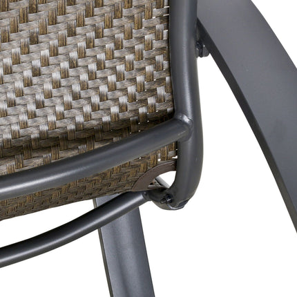 Rattan rocking chair set, UV resistant for patios and gardens
