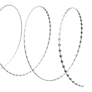 Razor Barbed Wire, Galvanized, 75 m, 5 Rolls
