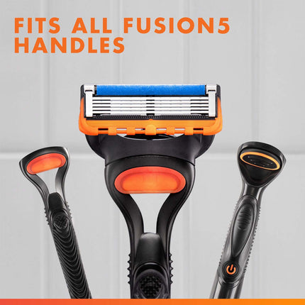 Razor Blades Fusion5, 16-Pack, 5 Sharp Blades, Lubricating Strip