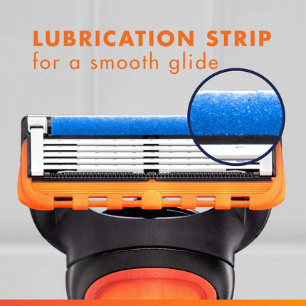 Razor Blades Fusion5, 16-Pack, 5 Sharp Blades, Lubricating Strip