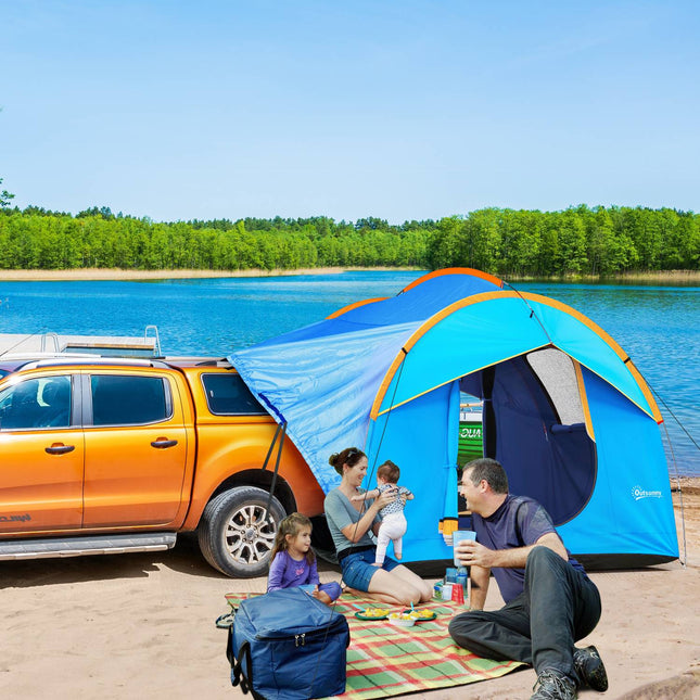 6-person Blue Dome tailgate tent, 3 doors for SUV/caravan
