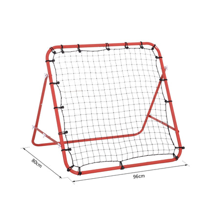Adjustable Angle Soccer Rebounder Net - Red and Black
