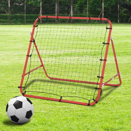 Adjustable Angle Soccer Rebounder Net - Red and Black