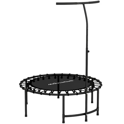Rebounder Trampoline, Adjustable Handle, Black