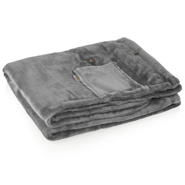 Rechargeable Heated Blanket with 5000mAh Power Bank, 150 x 80 cm, 3 Heat Zones