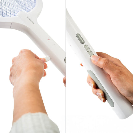 Rechargeable Insect Racket with UV Light, 3000V, USB-C