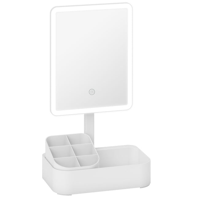 Rechargeable LED Makeup Mirror, 180 Rotating, Dual Light Modes