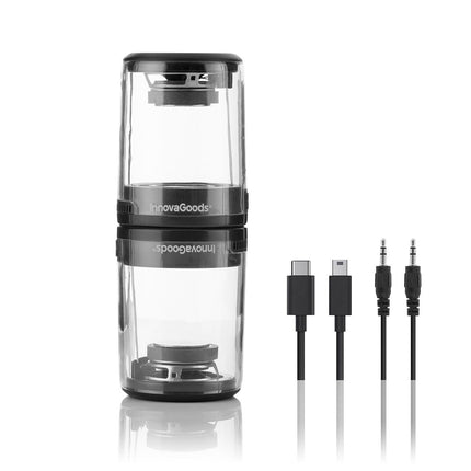 Rechargeable Magnetic Wireless Speakers Waveker InnovaGoods Pack of 2 units