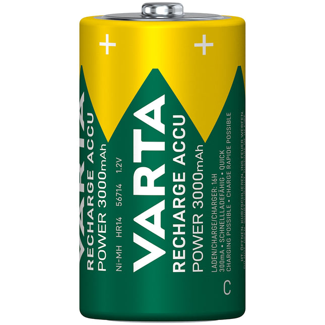 Rechargeable battery C 3000 mAh 2-pack