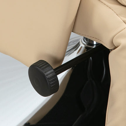 Recliner Chair, Faux Leather, 360° Swivel, Beige