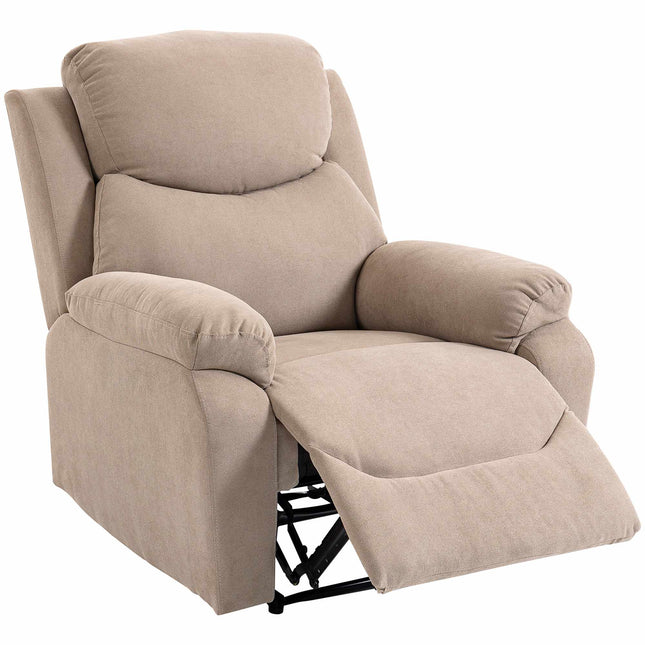 Relaxfauteuil, handmatig verstelbaar, linnenlook, beige