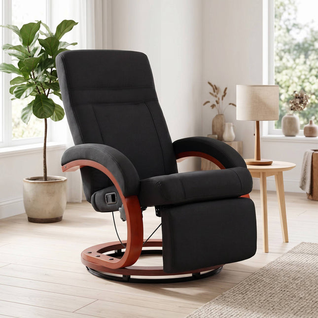 Relaxfauteuil met voetensteun, 135 graden achteroverleunend, 360 graden draaibaar