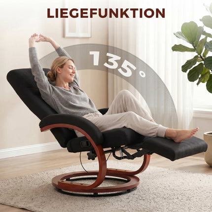 Recliner Chair With Footrest, 135 Recline, 360 Swivel