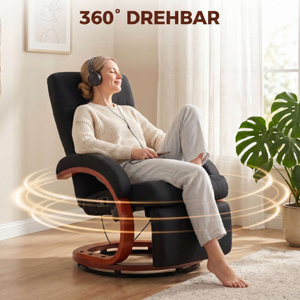 Recliner Chair With Footrest, 135 Recline, 360 Swivel