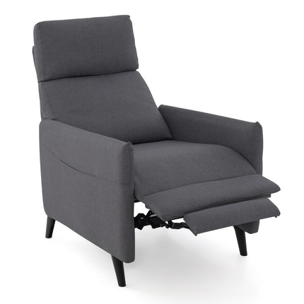 Recliner Chair with Adjustable Backrest & Footrest, Dark Grey