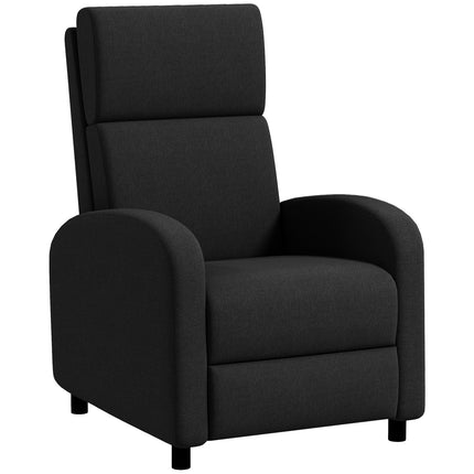 Recliner Chair with Adjustable Backrest and Footrest, Black