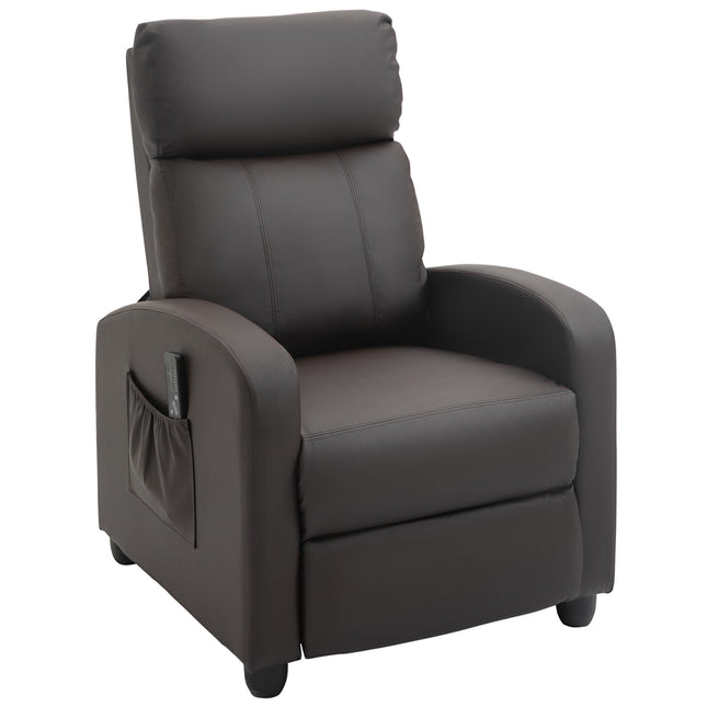 Relaxfauteuil met massagefunctie, verstelbare rugleuning, kunstleer