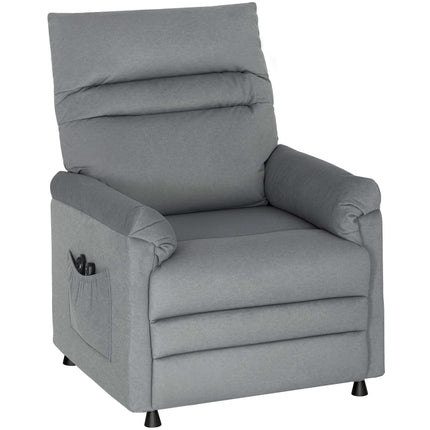 Recliner Chair with Massage, Heat, USB Port, Grey Velvet