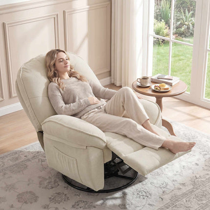 Recliner Chair with Swivel, Rocking & Recline Function
