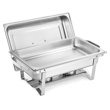 Rectangle Chafing Dish Set, 4-Pack, 9 Qt Stainless Steel