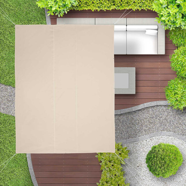 Rectangular Beige Shade Sail, UV Protection, Patio Use