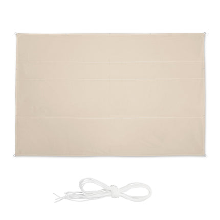 Rectangular Beige Shade Sail for Patio, UV Protection