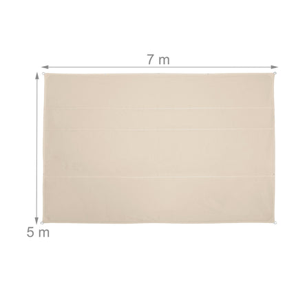 Rectangular Beige Shade Sail for Patio, UV Protection