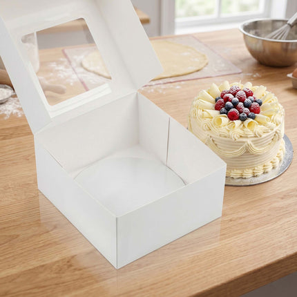 Rectangular Cake Boxes With Window, Cake Boards Included